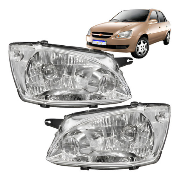 Farol Chevrolet Classic 2011 2012 2013 2014 2015 2016 Par Direito Farol Chevrolet Classic 2011 2012 2013 2014 2015 2016 Par Direito