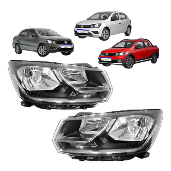 Par Farol Vw Gol Voyage G8 Saveiro G7 2017 2018 2019 A 2023 Direito