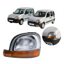 Farol Esquerdo Renault Kangoo 1997 1998 A 2008 Pisca Ambar