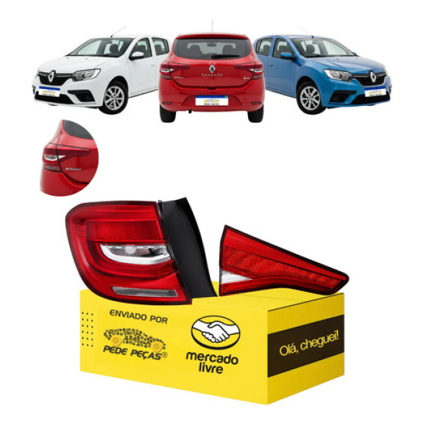 Kit Lanterna Canto Tampa Sandero 2020 2021 2022 C/led L.e Esquerdo/motorista Cristal