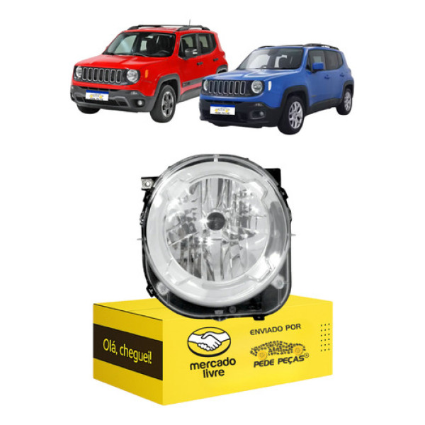 Farol Esquerdo Renegade 2015 2016 2017 2018 2019 2020 2021 Esquerdo/motorista