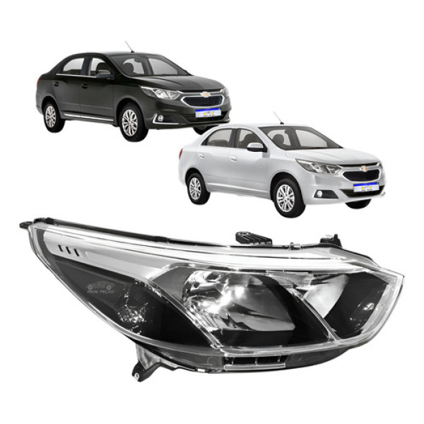 Farol Chevrolet Cobalt 2016 2017 2018 2019 2020 Novo Ld Direito/passageiro