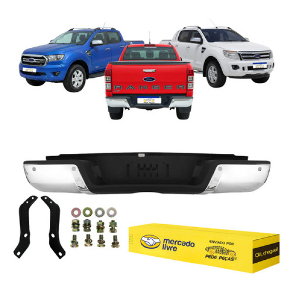 Parachoque Traseiro Ranger 2013 2014 A 2023 C/ Furo Sensor