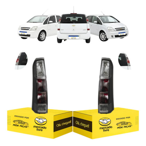 Par Sinaleira Traseira Gm Meriva 2009 2010 2011 2012 Fumê Ambos Lados