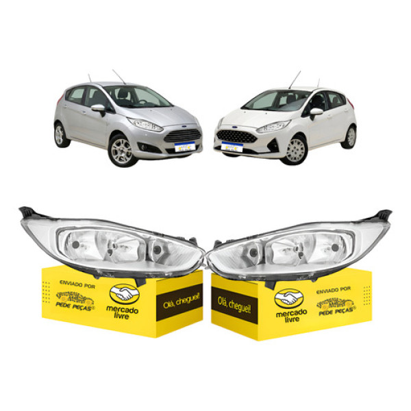 Par Farol Ford New Fiesta 2013 2014 2015 2016 2017 2018 2019 Ambos Lados