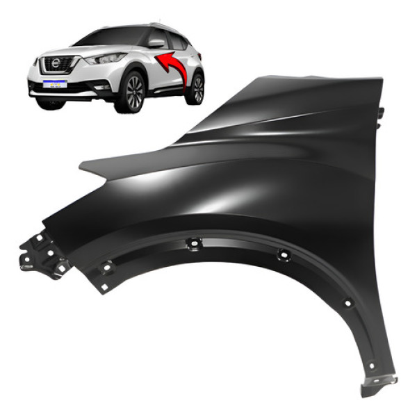Paralama Nissan Kicks 2016 2017 2018 2019 2020 2021 Novo L.e Esquerdo Preto