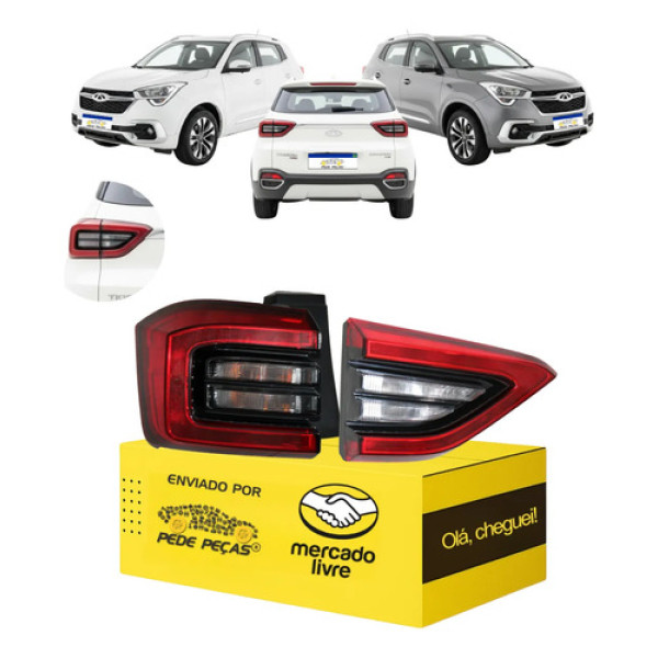 Kit Lanterna Canto E Tampa Tiggo 5x Txs 2019 2020 C/led L.e Esquerdo/motorista