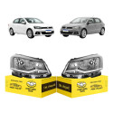 Par Sinaleira Farol Vw Gol Voyage G7 2017 2018 Friso Cromado Ambos Lados