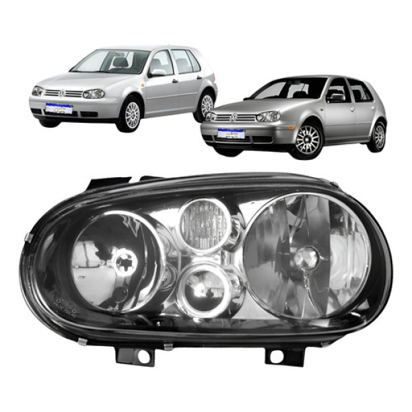 Farol Volkswagen Golf 2001 2002 A 2007 Sem Auxiliar Novo Le Esquerdo/motorista