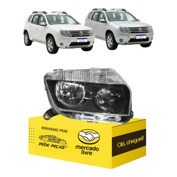 Farol Sinaleira Duster 2012 2013 2014 2015 Masc. Negra L.d Direito/passageiro