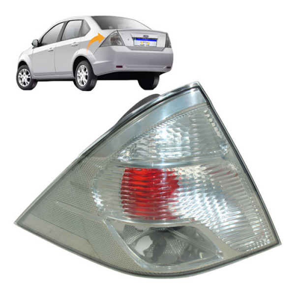 Lanterna Ford Fiesta 2011 2012 2013 Traseira Nova L.e Esquerdo Cristal