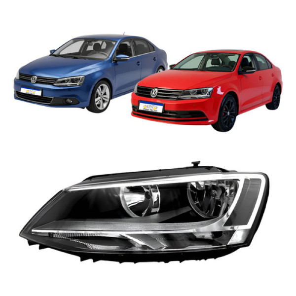 Farol Mascara Negra Vw Jetta 2011 2012 A 2016 Sem Led Novo Esquerdo/motorista