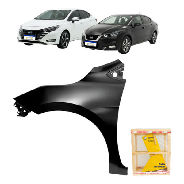 Paralama Nissan Versa 2021 2022 2023 2024 2025 Novo 