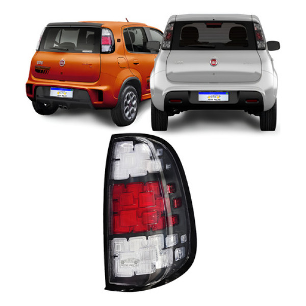 Lanterna Fiat Uno 15 16 2017 2018 2019 2020 2021 Cristal Ld Direito/passageiro Vermelho