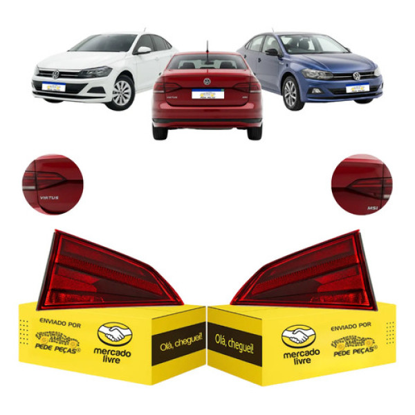 Par Sinaleira Tampa Malas Vw Virtus 2017 18 19 20 21 2022 Ambos Lados