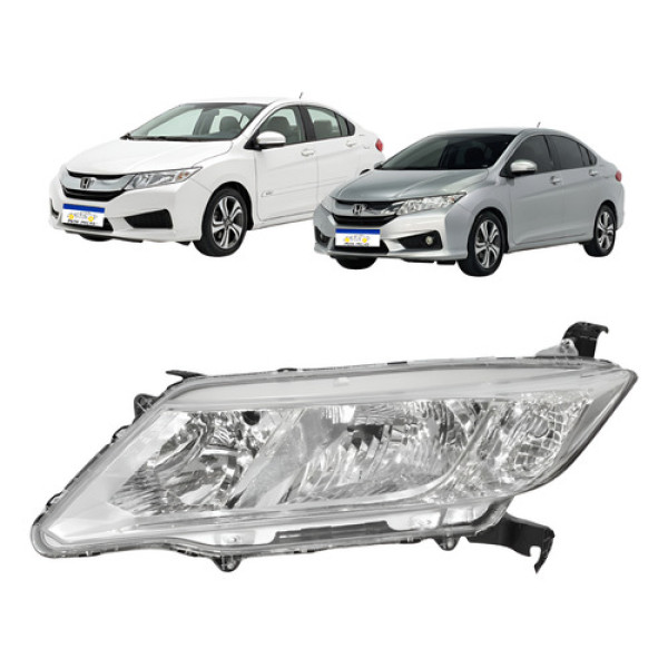 Farol Honda City 2015 2016 2017 Cromado Novo Lado Esquerdo Esquerdo