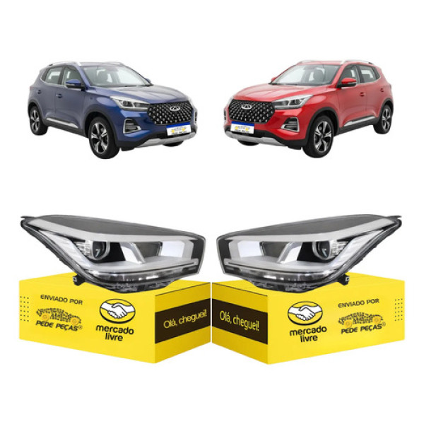 Farol Sinaleira Tiggo 5x Pro 2023 24 25 2026 S/led Par Novo Ambos Lados