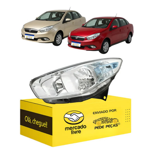Farol Fiat Grand Siena 2012 2013 2014 A 2021 Foco Duplo