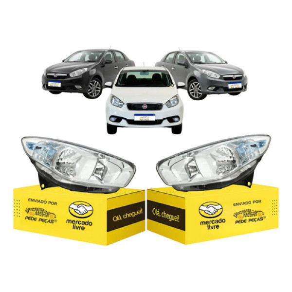Par Farol Fiat Grand Siena 2012 2013 2014 2015 2016 A 2020 Direito