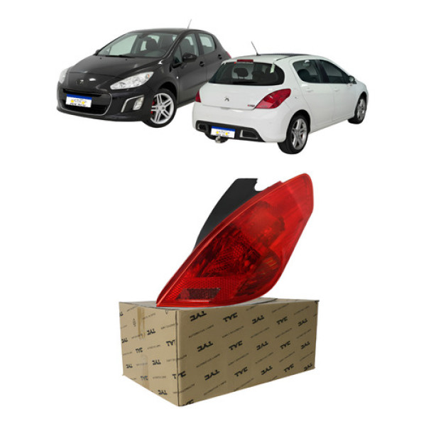 Lanterna Peugeot 308 Hatch 2011 A 2015 Tyc Sinaleira Direita Direito/passageiro Vermelho
