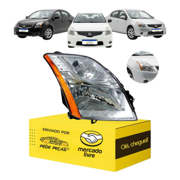 Farol Sinaleira Nissan Sentra 2010 A 2013 Cromado Novo Ld Direito/passageiro