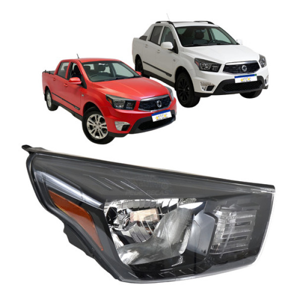 Farol Direito Ssangyong Actyon Sport Dlx 2013 2014 A 2018  Direito/passageiro