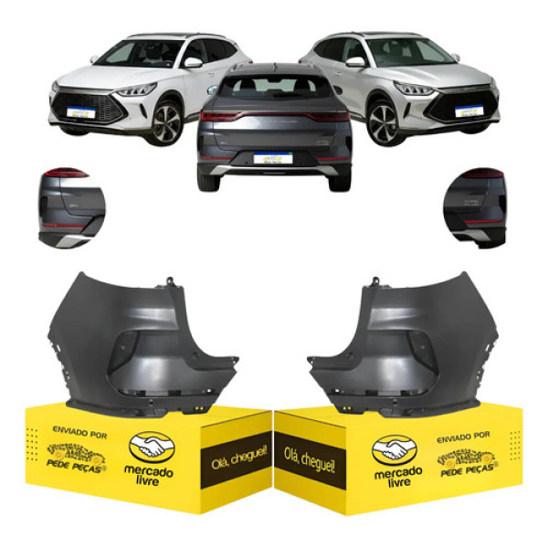 Parachoque Traseiro Superior Byd Song Plus 2023 24 2025 Novo