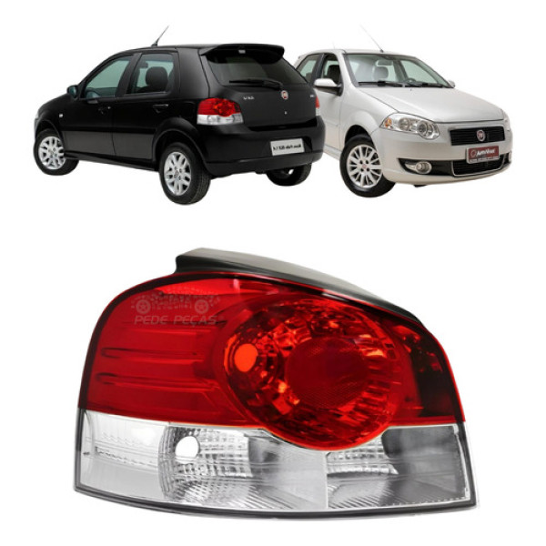 Lanterna Direita Fiat Palio 2008 A 2011 Bicolor Sem Friso