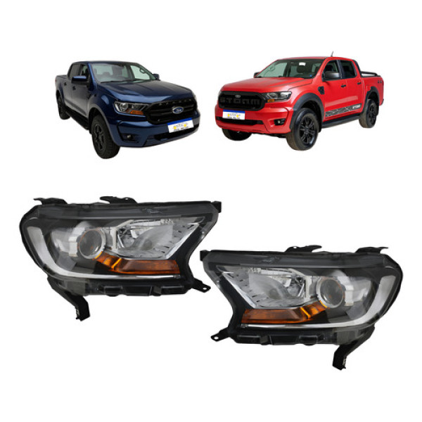 Farol Ranger 2017 A 2022 Par Com Globo Óptico C/pisca Âmbar