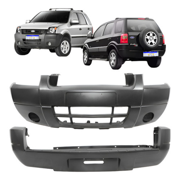 Kit Parachoque Ford Ecosport 2003 2004 2005 2006 2007 Novo Preto