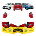Jogo Lanternas Canto Tampa Sandero 2020 A 2022 C/led Novas Ambos Lados Cristal