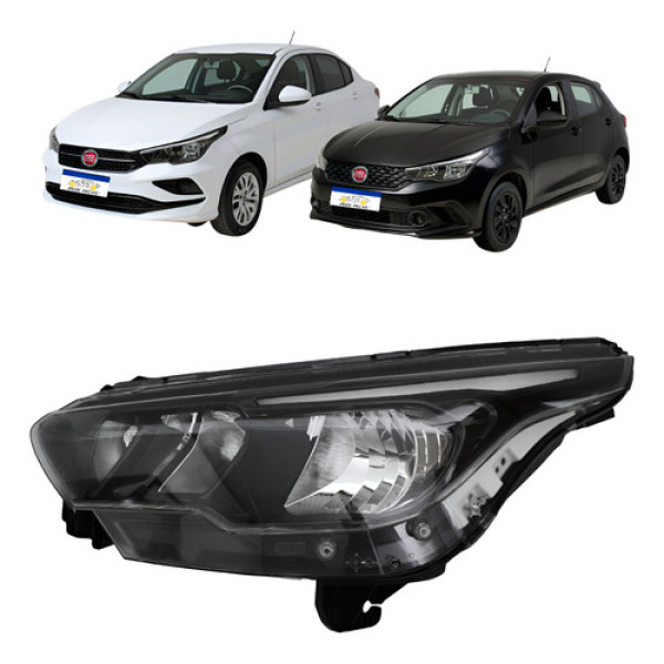 Farol Dianteiro Fiat Argo 2024 A 2026 C/led Lado Motorista Esquerdo/motorista Farol Dianteiro Fiat Argo 2024 A 2026 C/led Lado Motorista Esquerdo/motorista