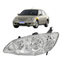 Farol Honda Civic 2004 2005 2006 Cromado Novo Le Esquerdo