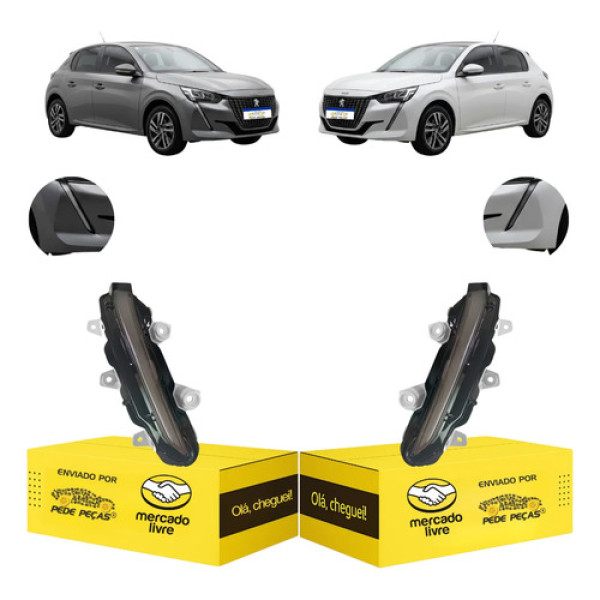 Farol Cibie Drl Peugeot 208 2021 2022 2023 2024 Novo Par Ambos Lados