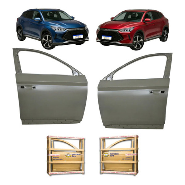 Par Porta Dianteira Byd Song Plus 2023 24 25 2026 Nova Dianteira Ambos Cinza