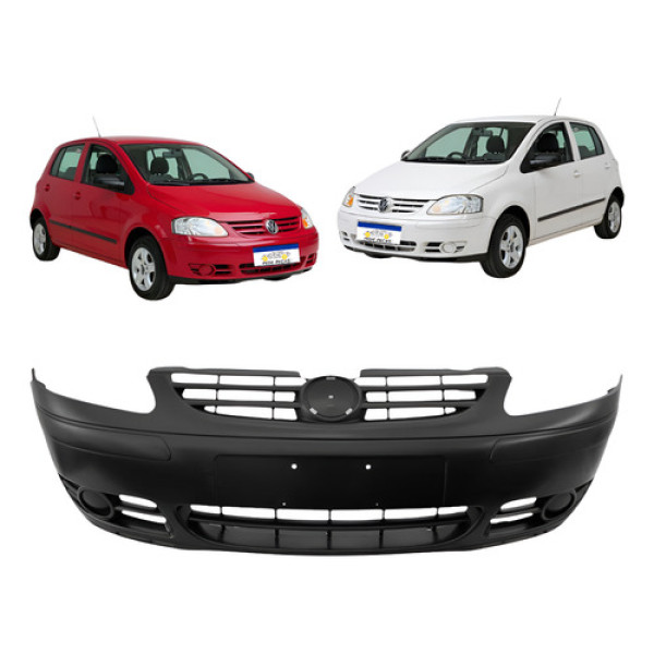 Parachoque Dianteiro Volkswagen Fox 2003 A 2008 Preto Liso 