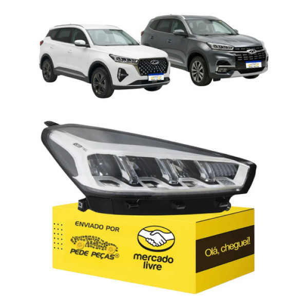 Farol Tiggo 7 Pro 2023 2024 2025 2026 Full Led L.d Direito/passageiro