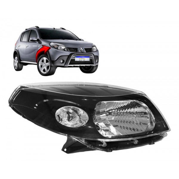 Farol Renault Sandero 2008 2009 2010 2011 M.n L.d