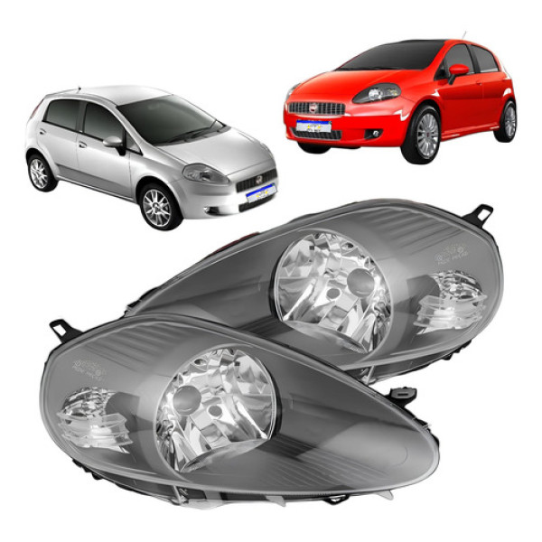 Farol Fiat Punto Sporting T-jet Hlx Elx 2007 A 2012