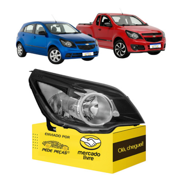 Farol Agile Montana 2010 11 12 13 14 15 16 17 18 19 2020 L.d Direito/passageiro