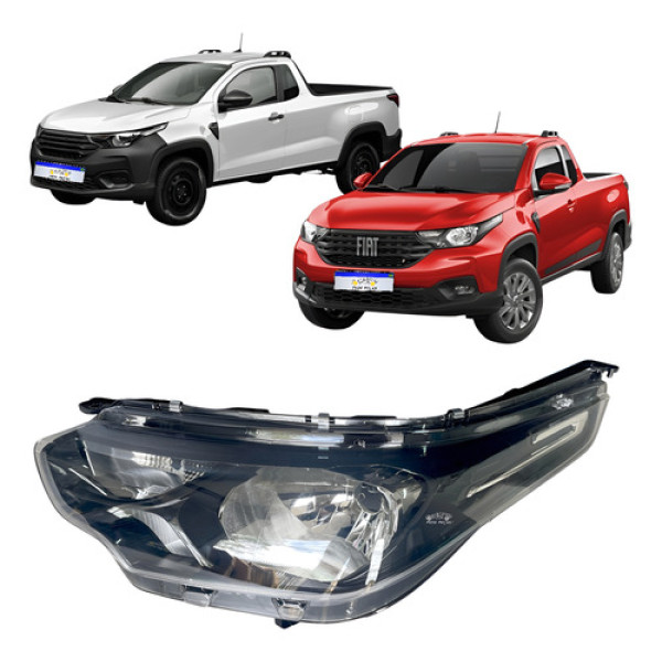 Farol Fiat Strada 2020 2021 2022 2023 2024 25 S/led Novo Le Esquerdo/motorista Farol Fiat Strada 2020 2021 2022 2023 2024 25 S/led Novo Le Esquerdo/motorista