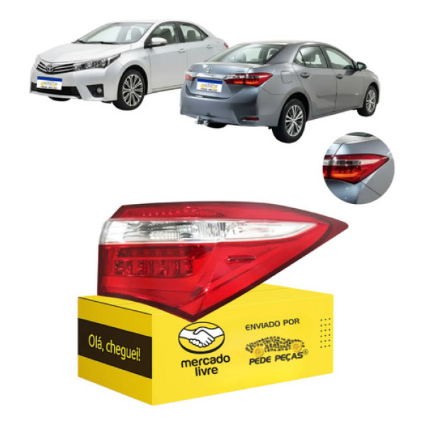 Lanterna Sinaleira Canto Corolla 2015 2016 2017 C/led L.d Direito/passageiro Cristal