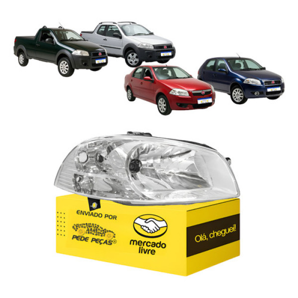 Farol Strada Siena Palio G4 2008 09 10 11 12 13 A 2019 L.d Direito/passageiro