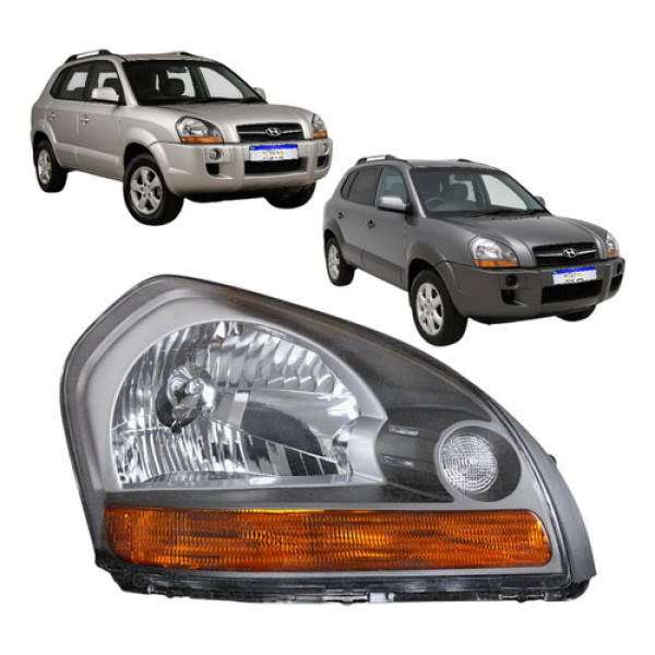 Farol Hyundai Tucson 2009 A 2017 M/cinza Ambar Ld