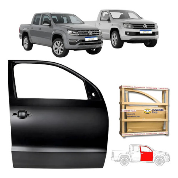 Porta Dianteira Volkswagen Amarok 2010 2012 A 2026 Ld Dianteira Direito Preto