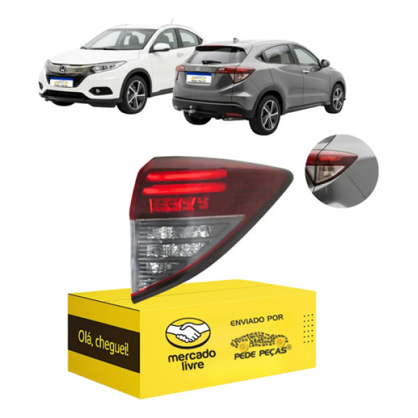 Lanterna Honda Hr-v 2019 2020 2021 C/led Canto Fume Nova Ld Direito/passageiro Fumê
