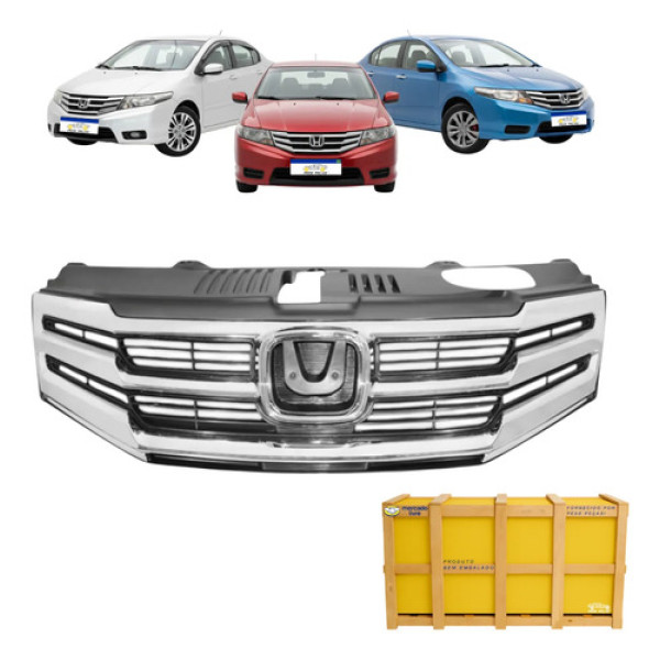 Grade Parachoque Honda City 2013 2014 Brilhante
