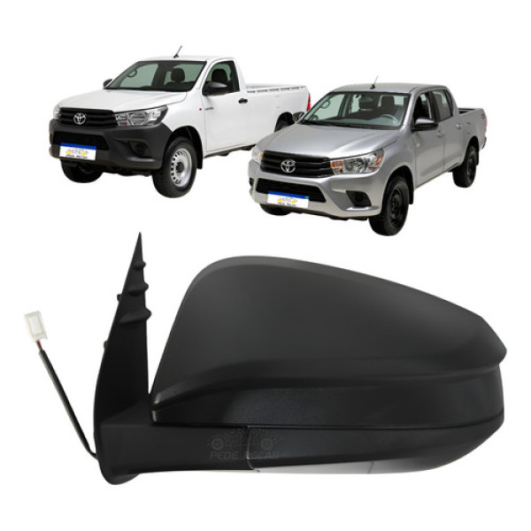 Retrovisor Toyota Hilux 2016 2017 A 2025 Preto Texturizado 