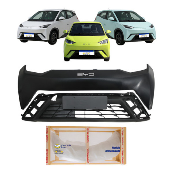 Parachoque C/grade Byd Dolphin Mini 2024 2025 2026 Preto
