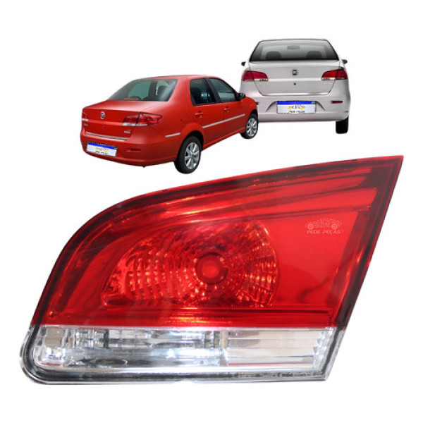 Lanterna Tampa Fiat Siena 2008 2009 2010 2011 2012 A 2016 Ld Direito/passageiro Vermelho